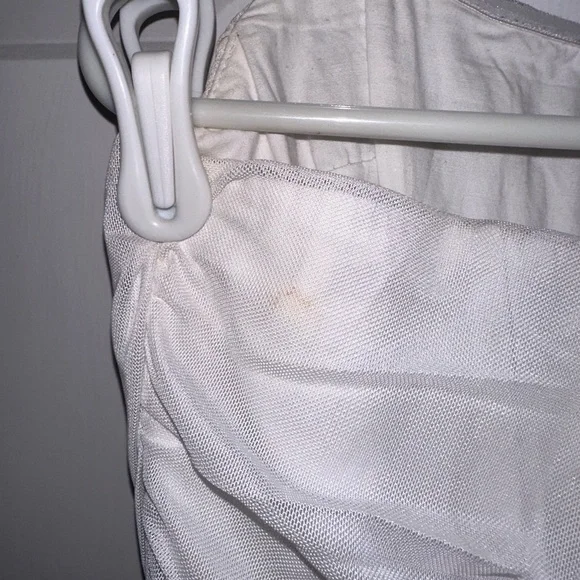 White Mesh Corset Top with Boning - Picture 3 of 6